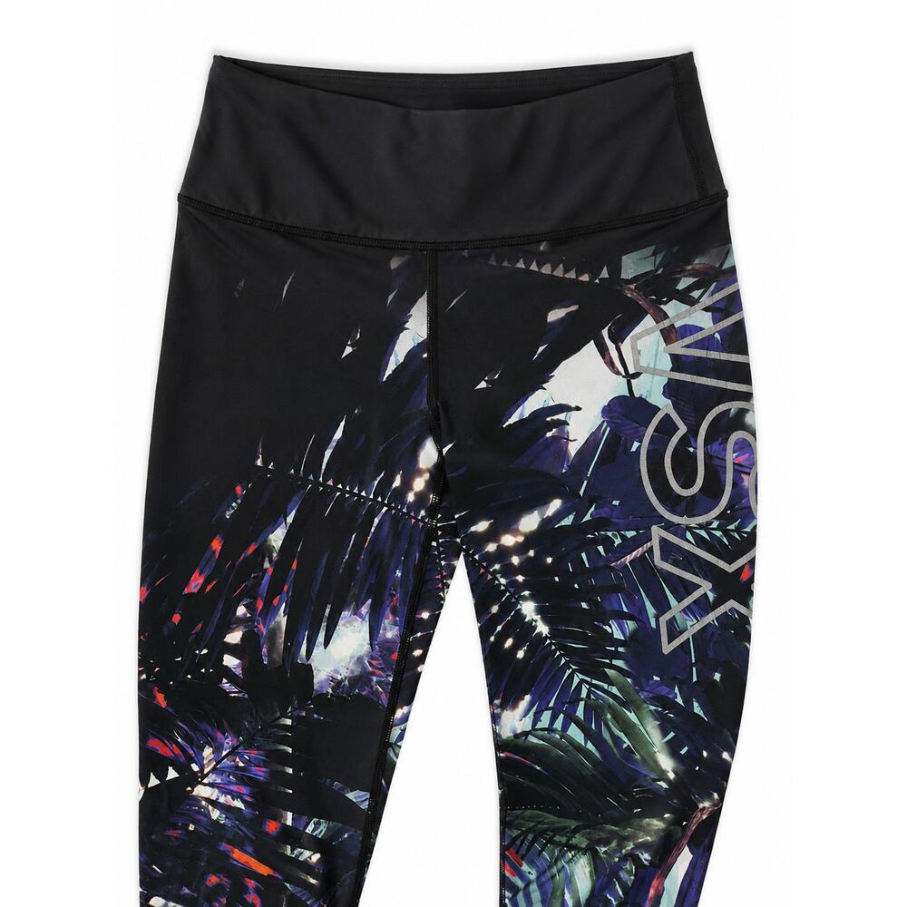 Victoria’s Secret VSX Leggings Women Black Purple Floral Print Yoga Workout Sz S - Picture 3 of 4